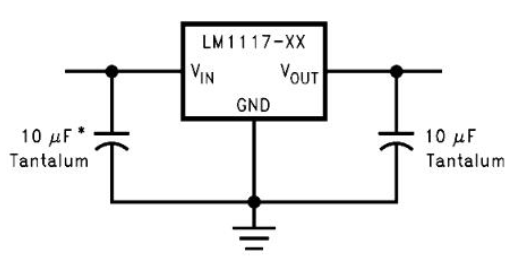 LM1117 Circuit Diagram for Fixed Voltage Regulation